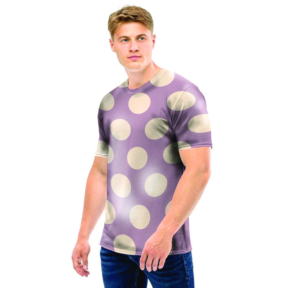 Chocolate Brown Polka Dot Men T Shirt-grizzshop