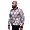 Chocolate Brown Polka Dot Men's Bomber Jacket-grizzshop