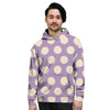 Chocolate Brown Polka Dot Men's Hoodie-grizzshop