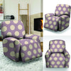 Chocolate Brown Polka Dot Recliner Cover-grizzshop