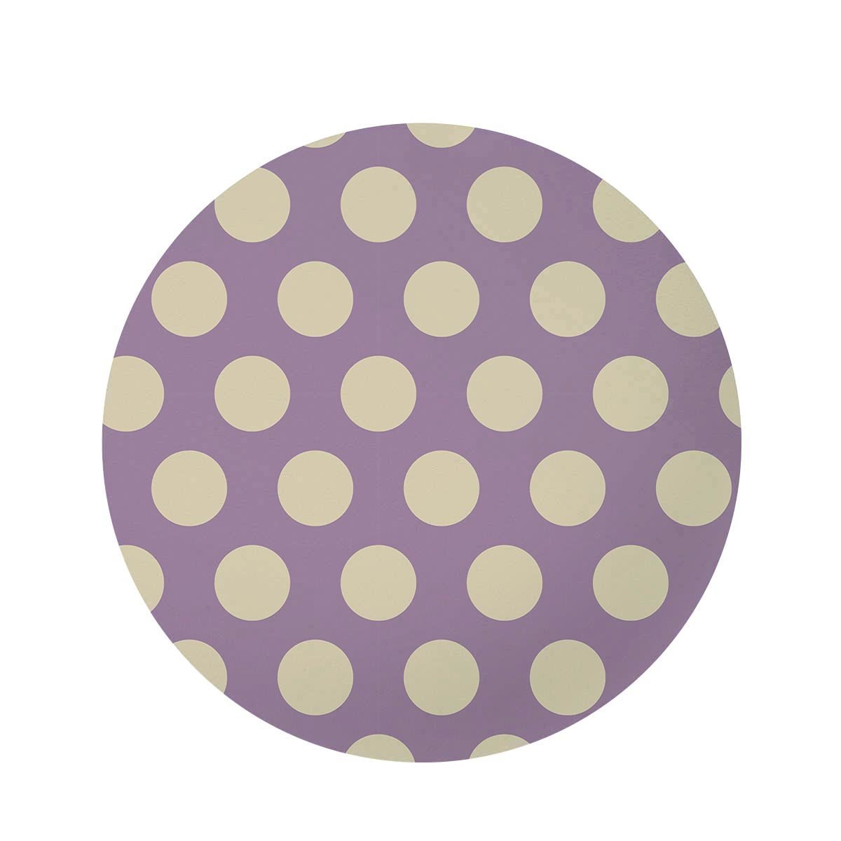 Chocolate Brown Polka Dot Round Rug-grizzshop