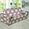 Chocolate Brown Polka Dot Sofa Cover-grizzshop