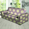 Chocolate Brown Polka Dot Sofa Cover-grizzshop