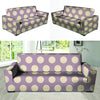 Chocolate Brown Polka Dot Sofa Cover-grizzshop