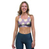 Chocolate Brown Polka Dot Sports Bra-grizzshop