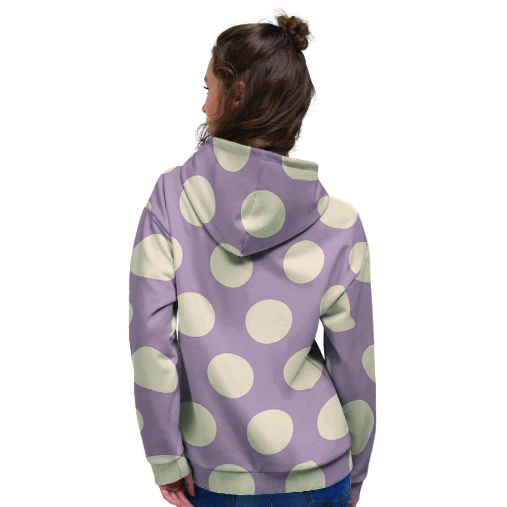 Chocolate Brown Polka Dot Women's Hoodie-grizzshop