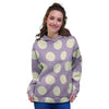 Chocolate Brown Polka Dot Women's Hoodie-grizzshop