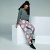 Chocolate Brown Polka Dot Women's Joggers-grizzshop