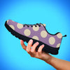 Chocolate Brown Polka Dot Women's Sneakers-grizzshop