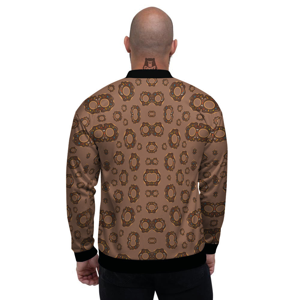 Chocolate Donuts Print Pattern Men's Bomber Jacket-grizzshop