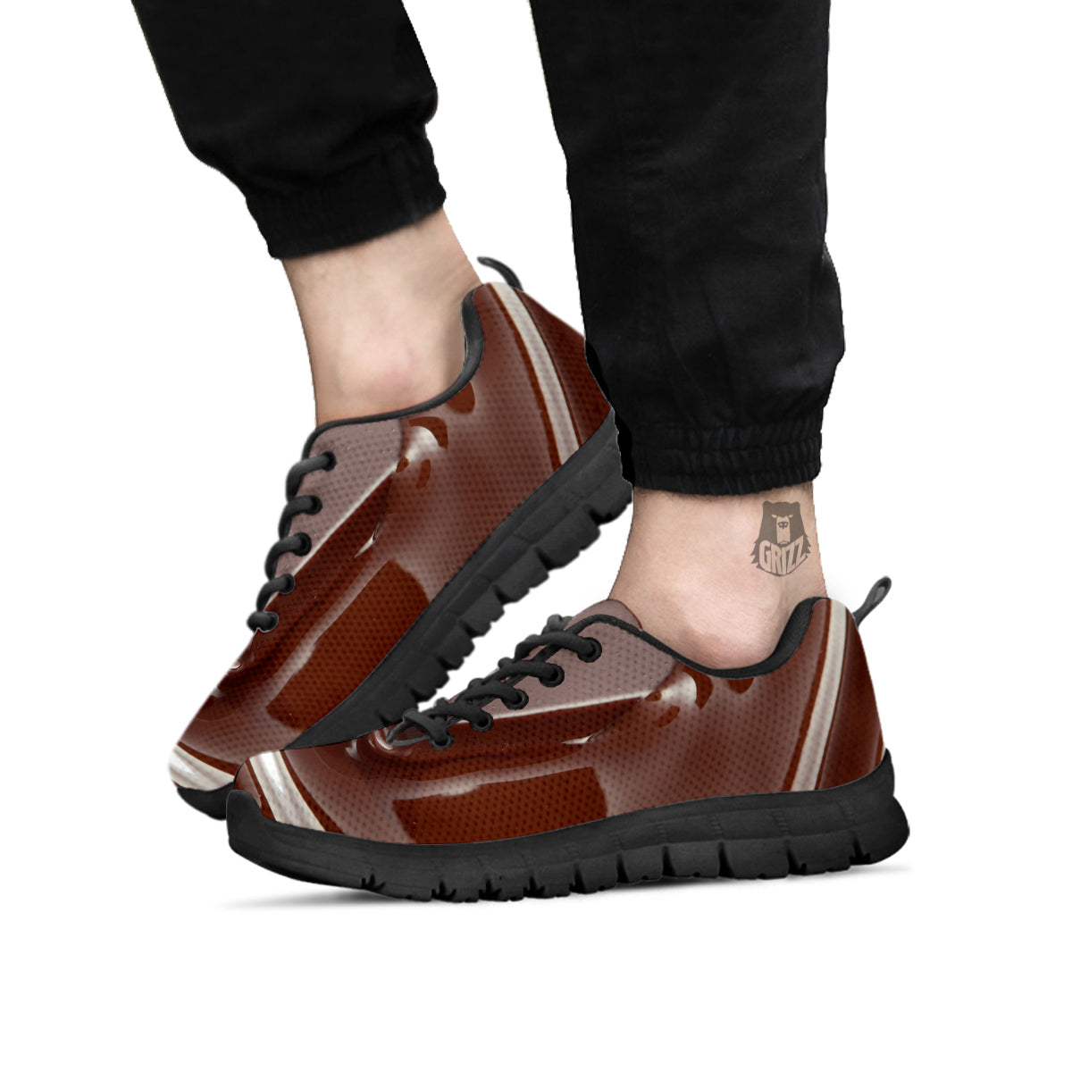 Chocolate Print Black Sneaker-grizzshop