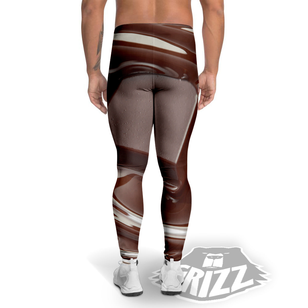 Chocolate Print Men's Leggings-grizzshop