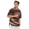 Chocolate Print Men's Short Sleeve Shirts-grizzshop