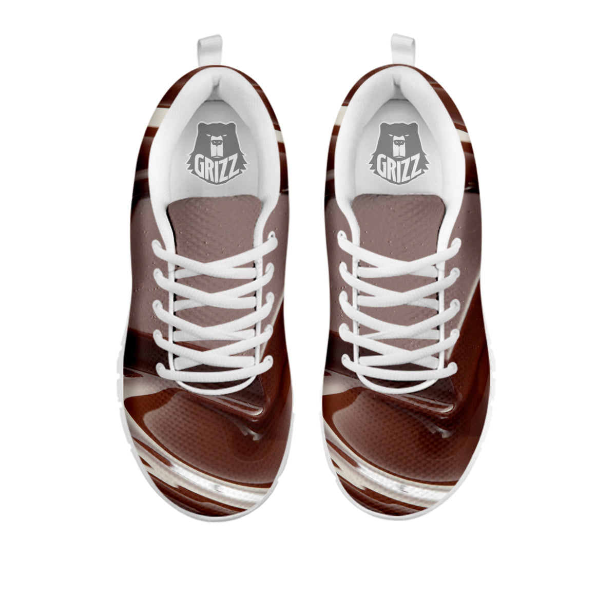Chocolate Print White Sneaker-grizzshop