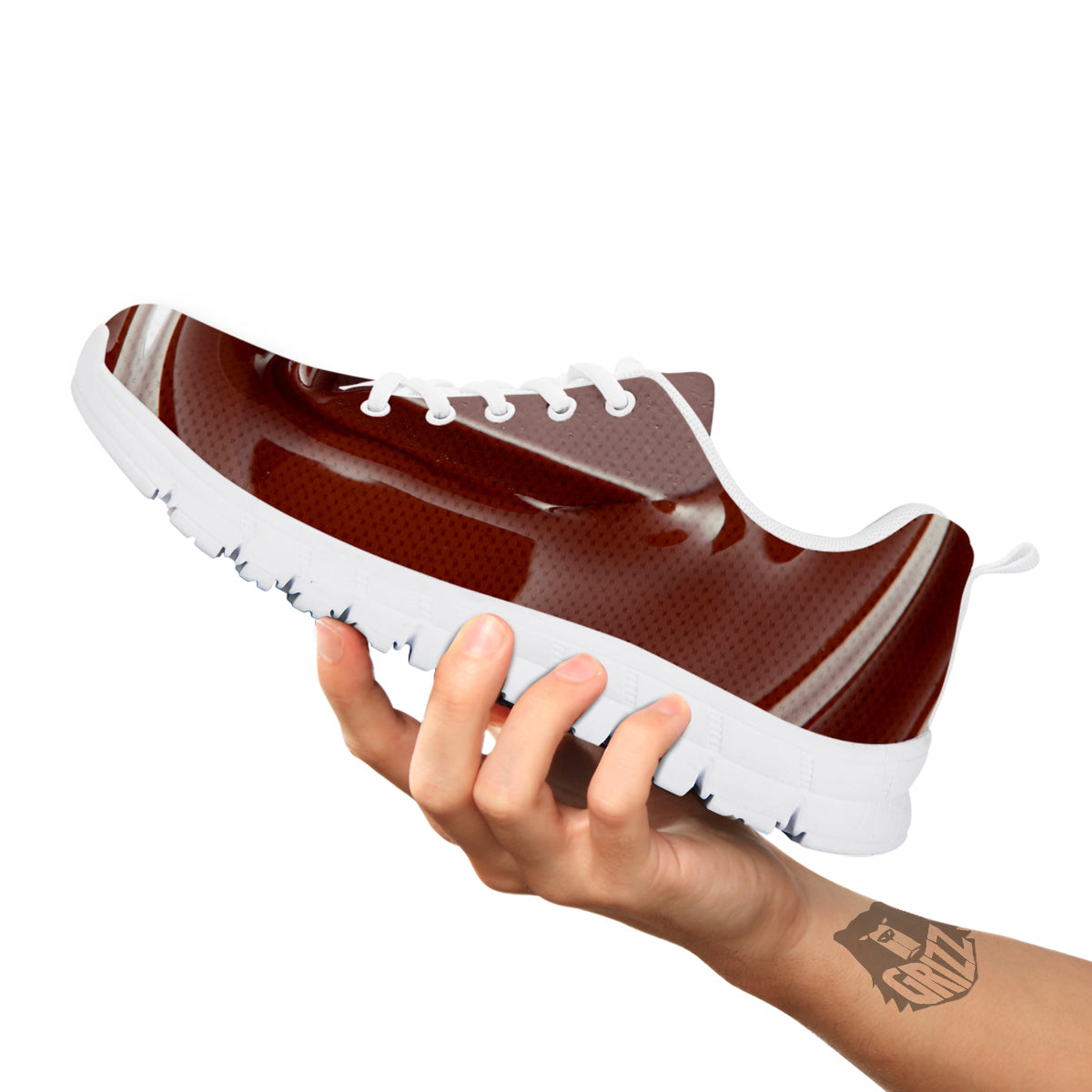 Chocolate Print White Sneaker-grizzshop