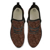 Chocolate Texture Brown Print Pattern Black Athletic Shoes-grizzshop
