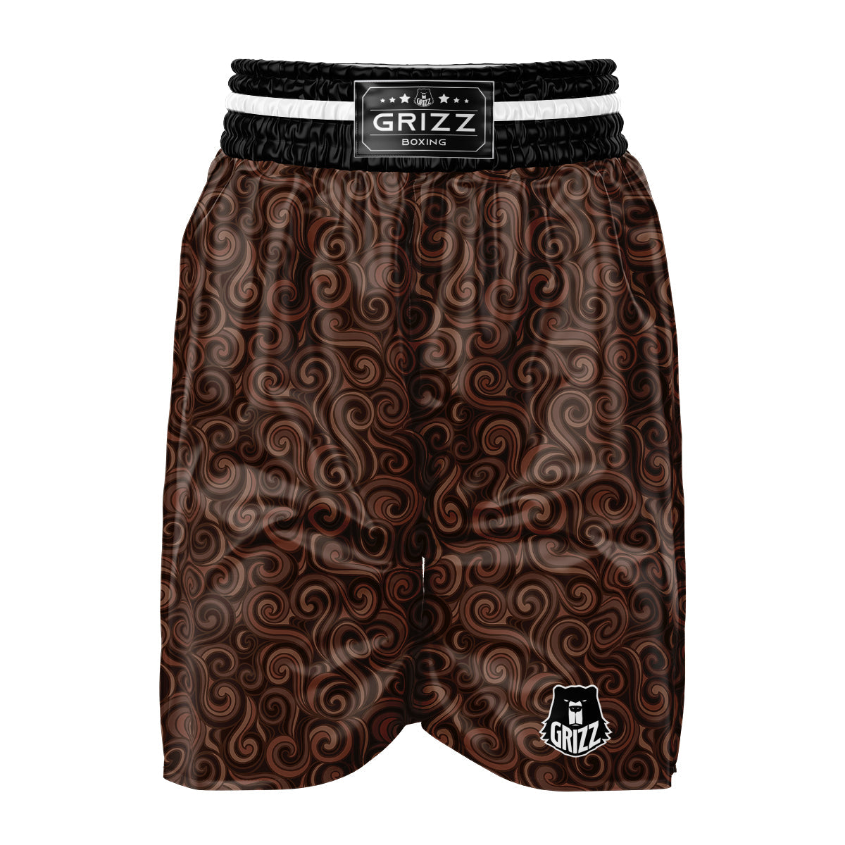 Chocolate Texture Brown Print Pattern Boxing Shorts-grizzshop