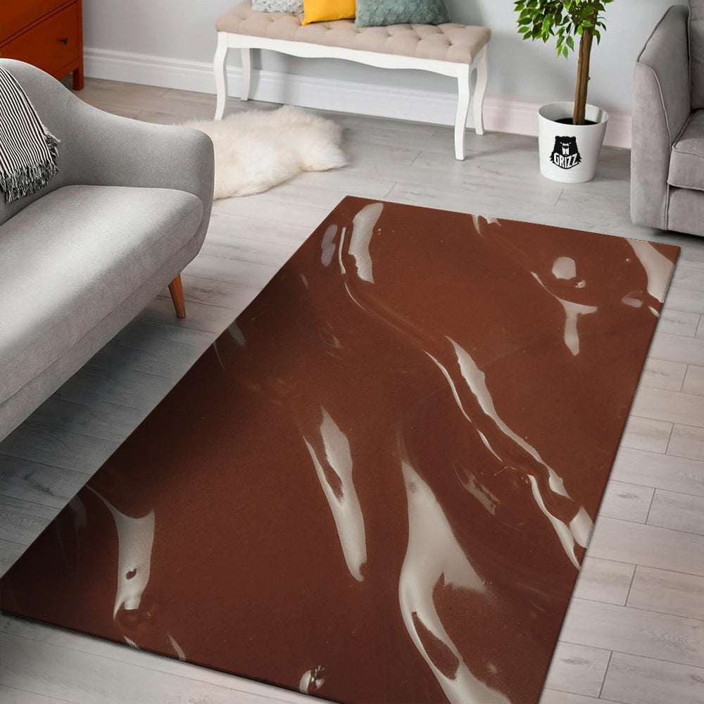 Chocolate Texture Print Floor Mat-grizzshop