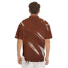 Chocolate Texture Print Men's Short Sleeve Shirts-grizzshop