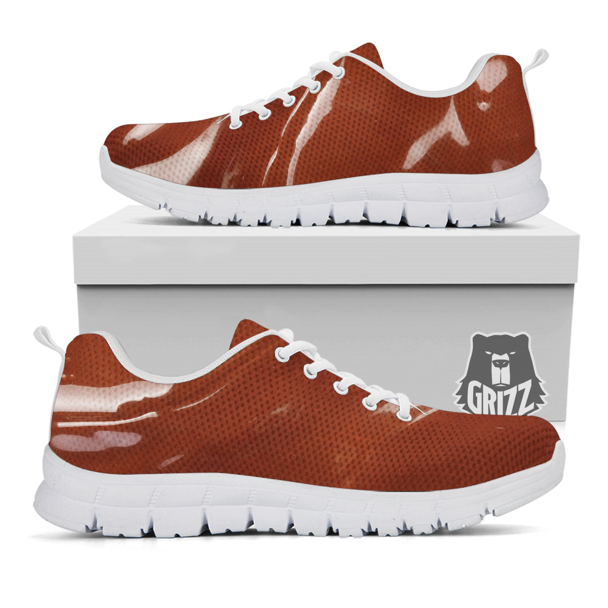 Chocolate Texture Print White Sneaker-grizzshop