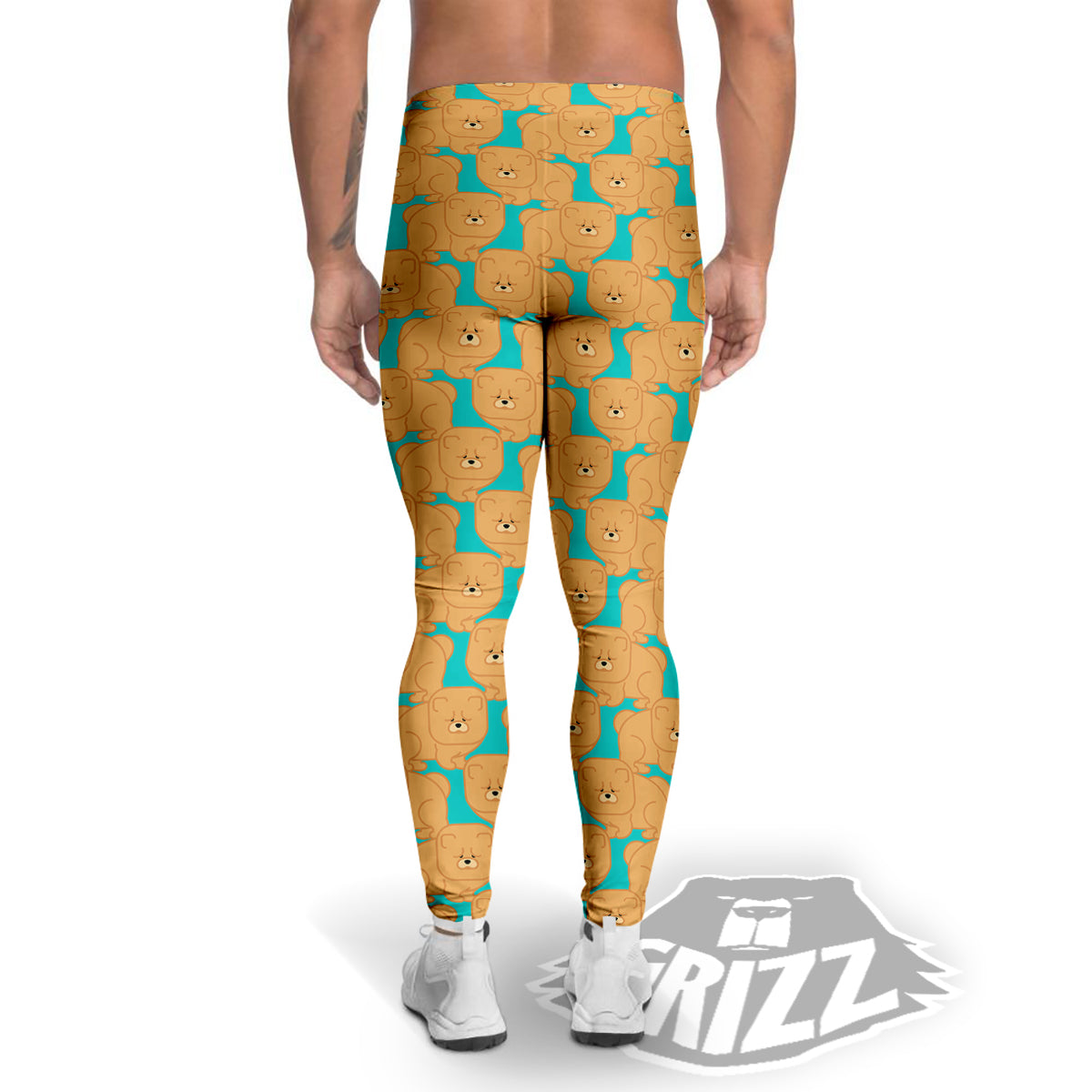 Chow chow And Blue Print Pattern Men's Leggings-grizzshop