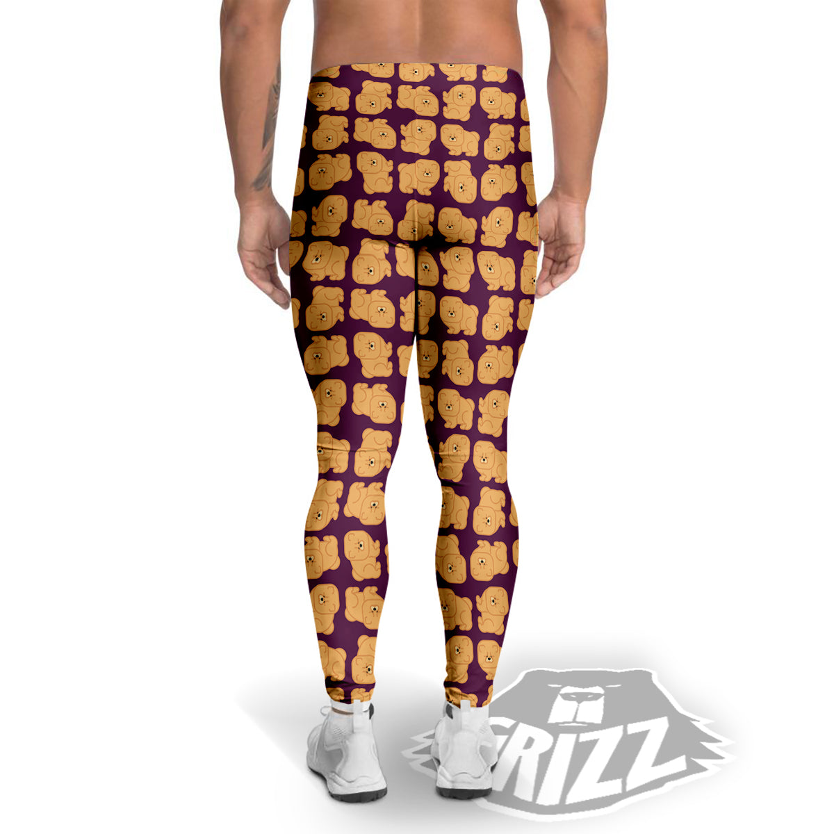 Chow chow And Purple Print Pattern Men's Leggings-grizzshop