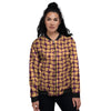 Chow chow And Purple Print Pattern Women's Bomber Jacket-grizzshop