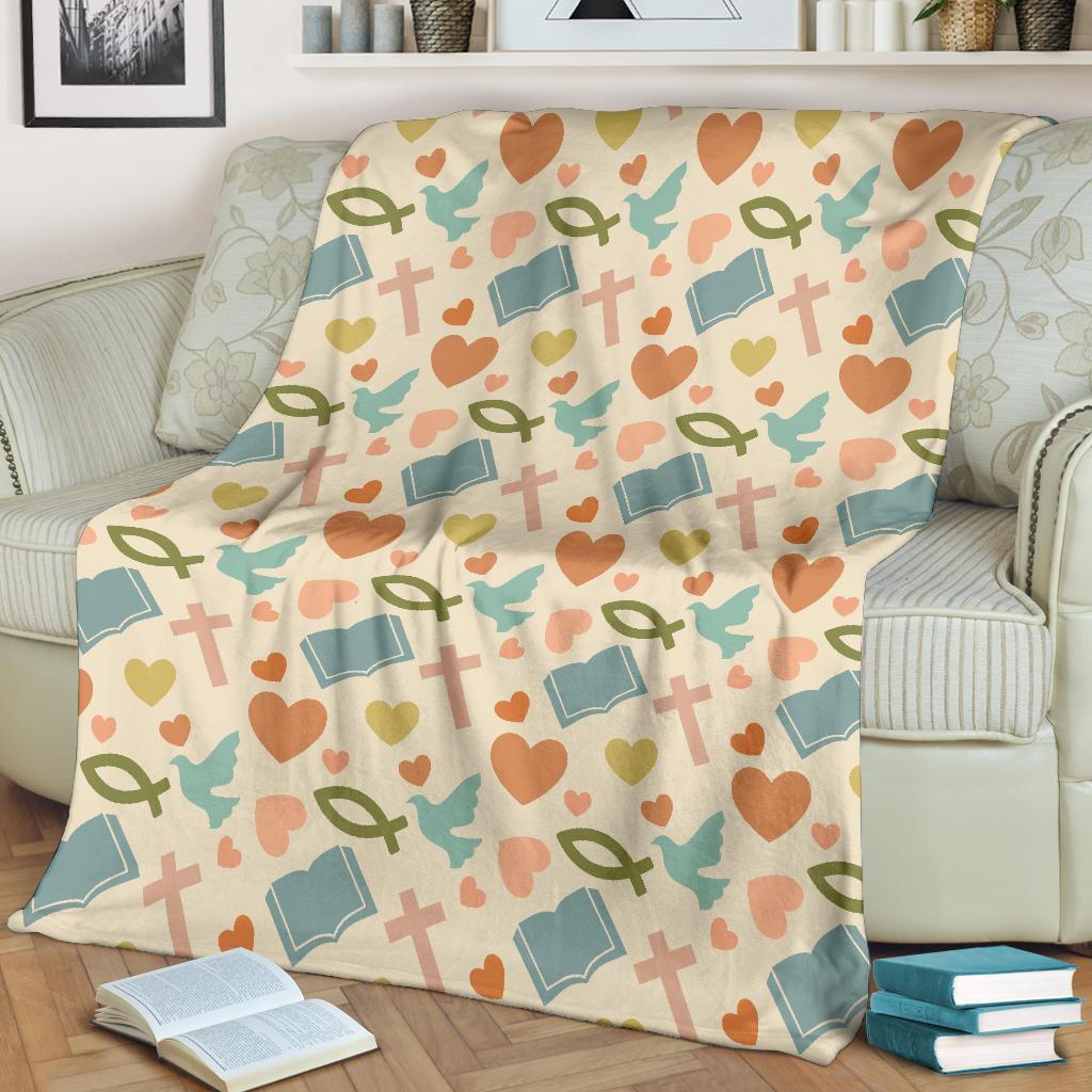 Christian Bible Pattern Print Blanket-grizzshop