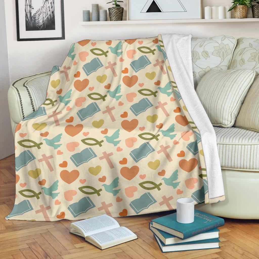 Christian Bible Pattern Print Blanket-grizzshop