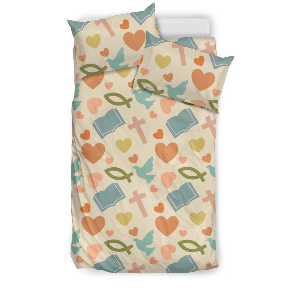 Christian Bible Pattern Print Duvet Cover Bedding Set-grizzshop