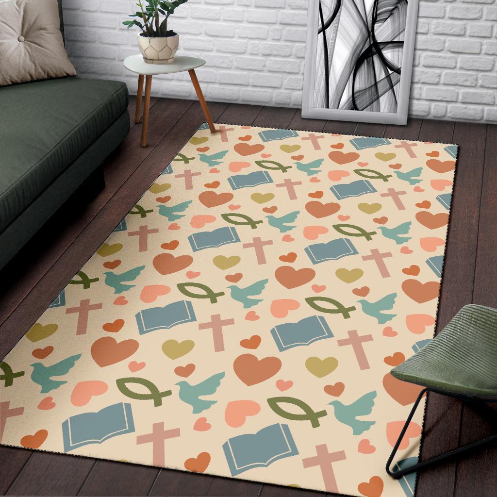 Christian Bible Pattern Print Floor Mat-grizzshop