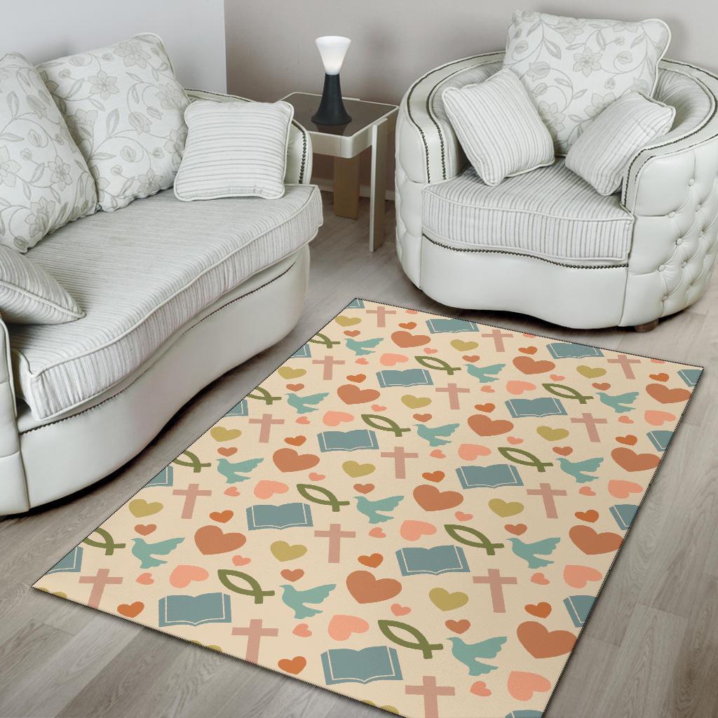 Christian Bible Pattern Print Floor Mat-grizzshop
