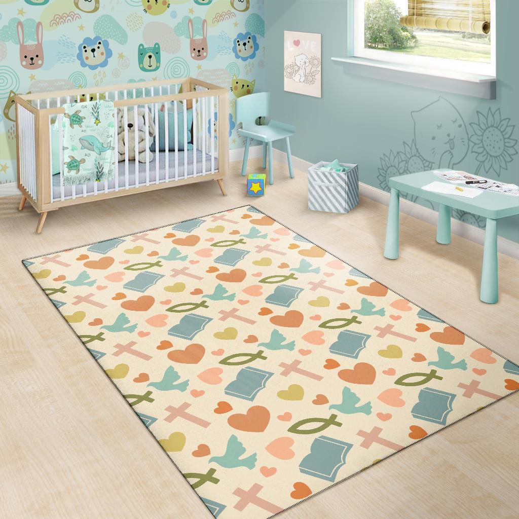 Christian Bible Pattern Print Floor Mat-grizzshop