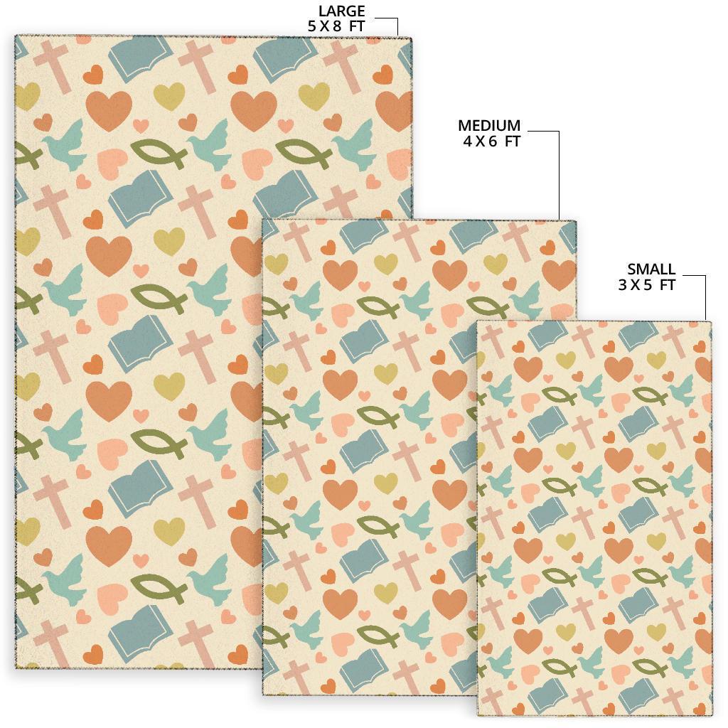 Christian Bible Pattern Print Floor Mat-grizzshop