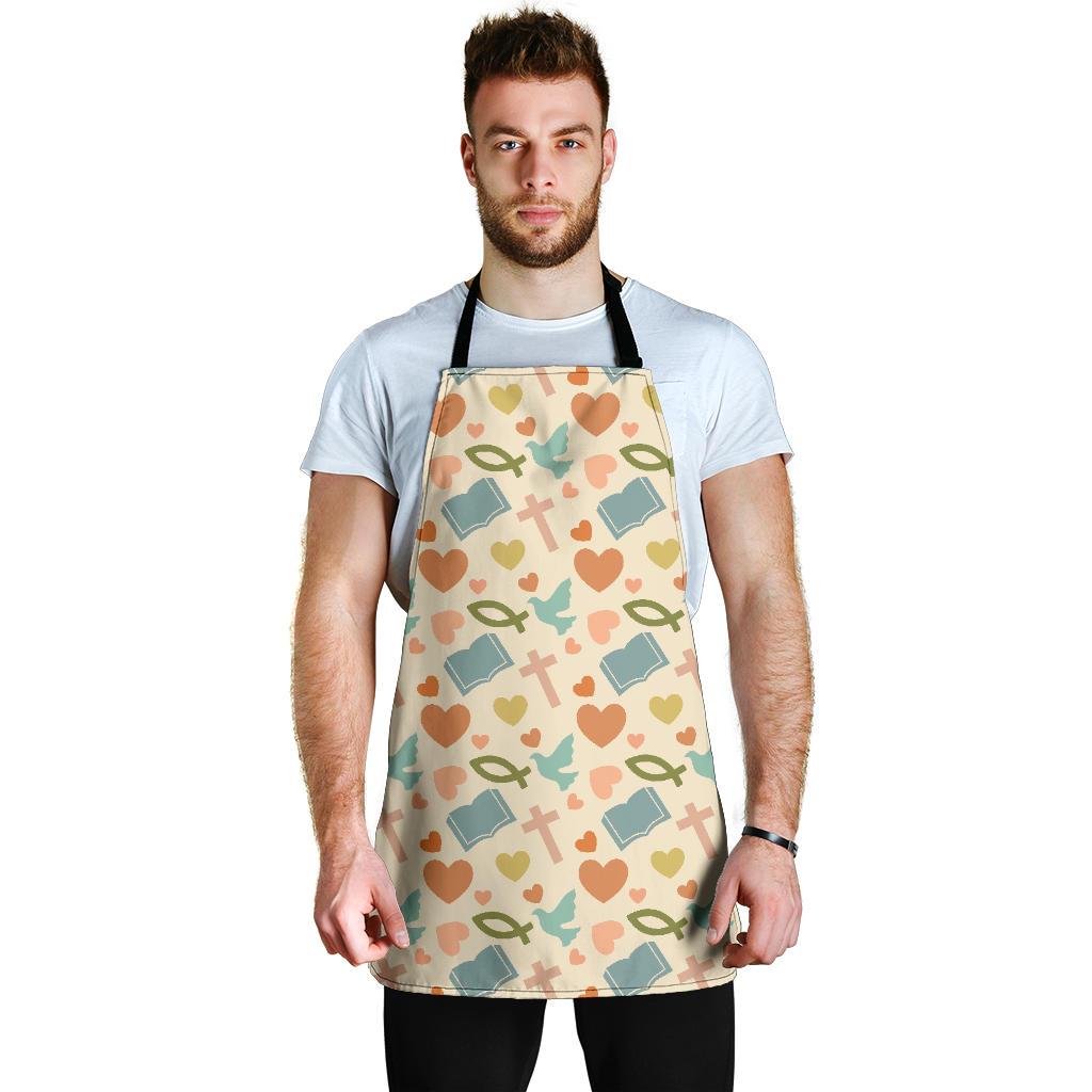 Christian Bible Pattern Print Men's Apron-grizzshop