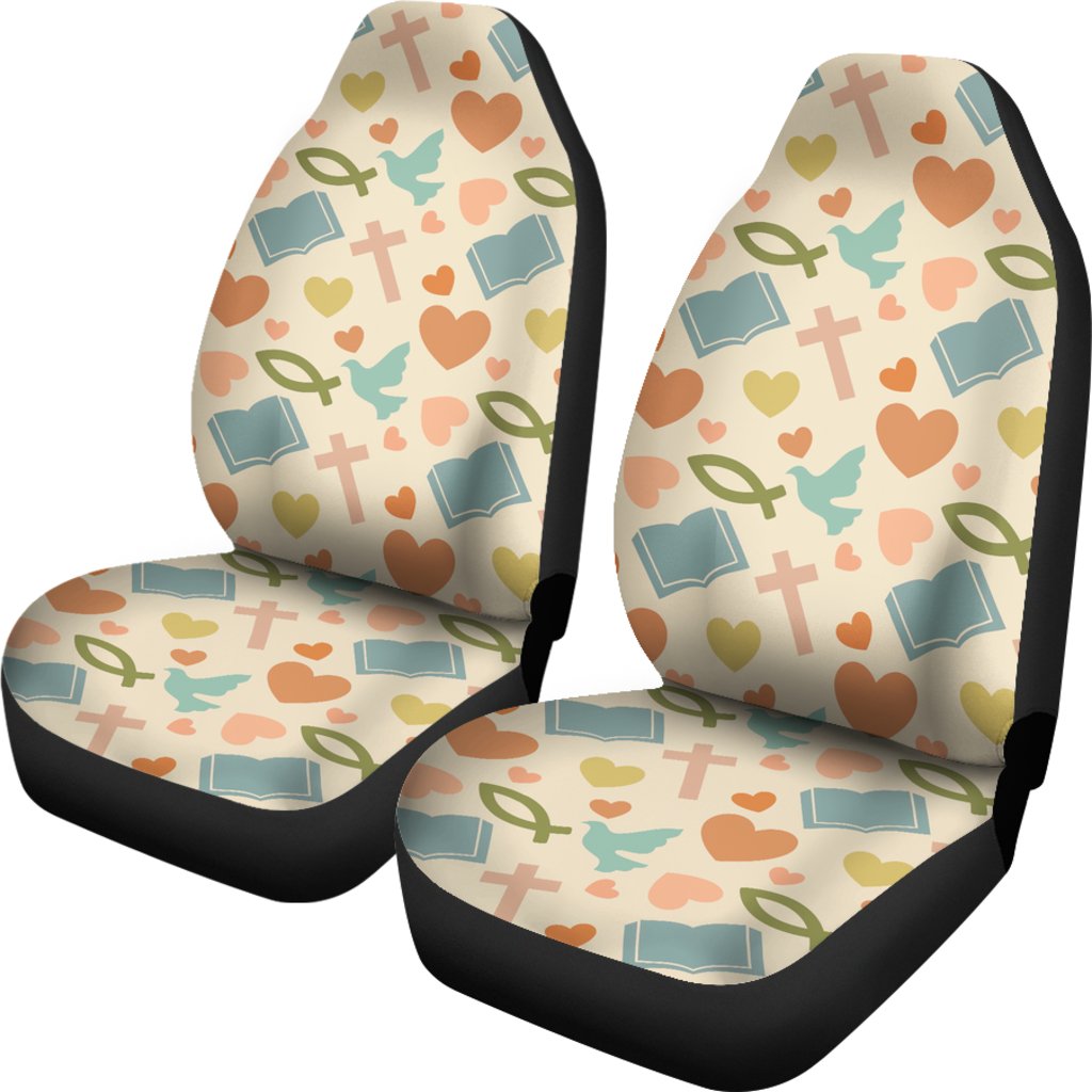 Christian Bible Pattern Print Universal Fit Car Seat Covers-grizzshop