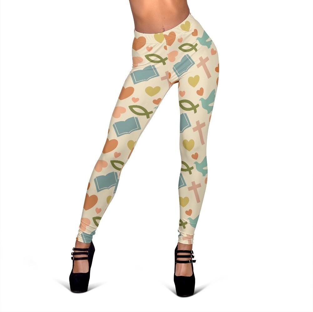 Christian Bible Pattern Print Women Leggings-grizzshop