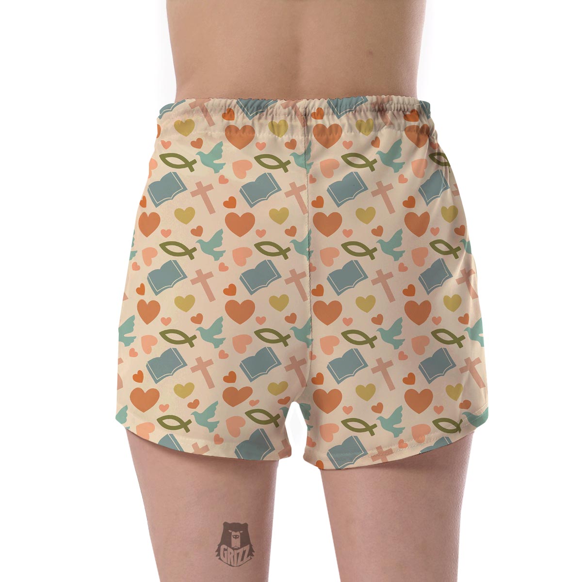 Christian Bible Pattern Print Women's Shorts-grizzshop