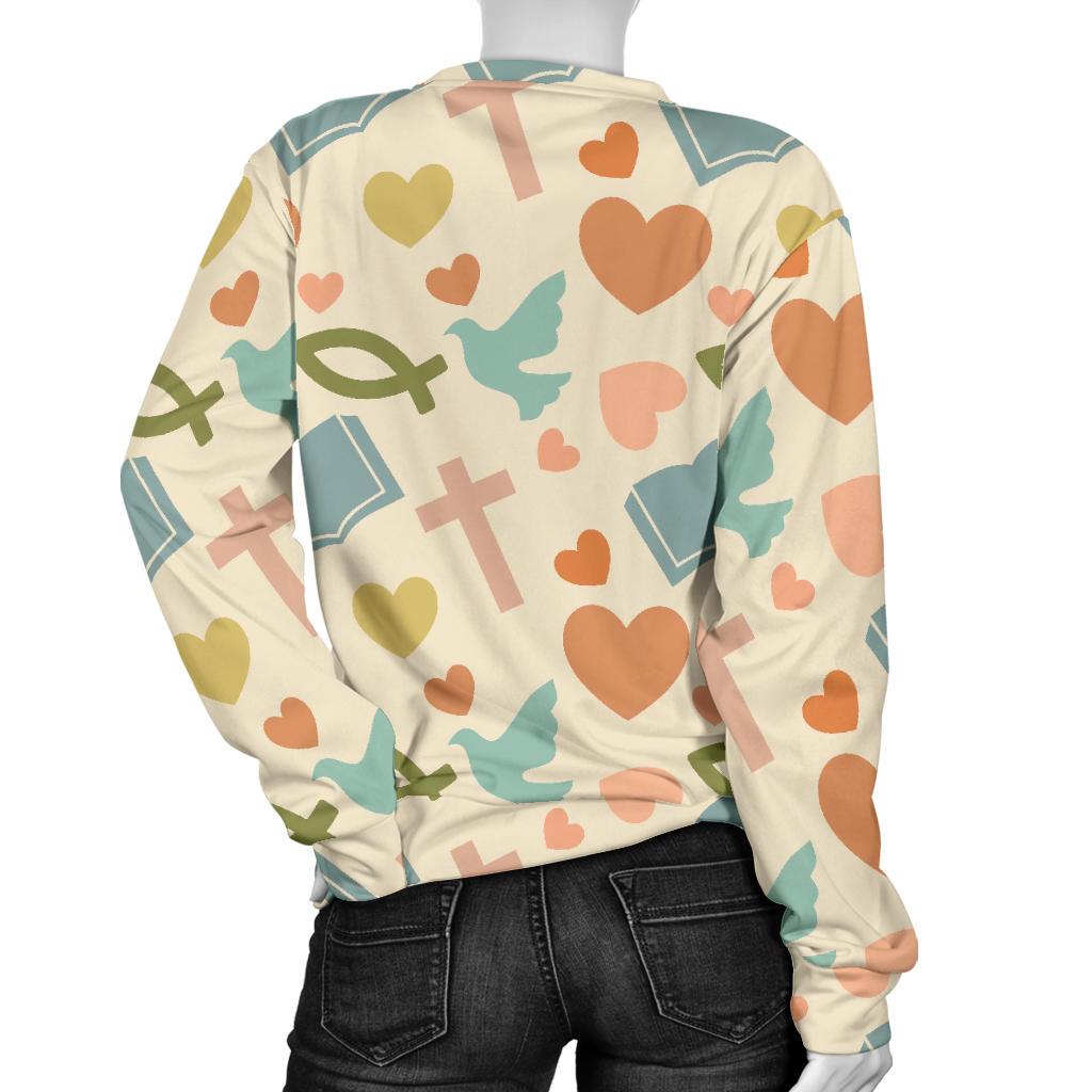 Christian Bible Pattern Print Women's Sweatshirt-grizzshop