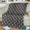 Christian Cross Pattern Print Blanket-grizzshop