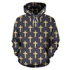 Christian Cross Pattern Print Men Women Pullover Hoodie-grizzshop