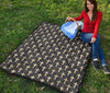 Christian Cross Pattern Print Quilt-grizzshop