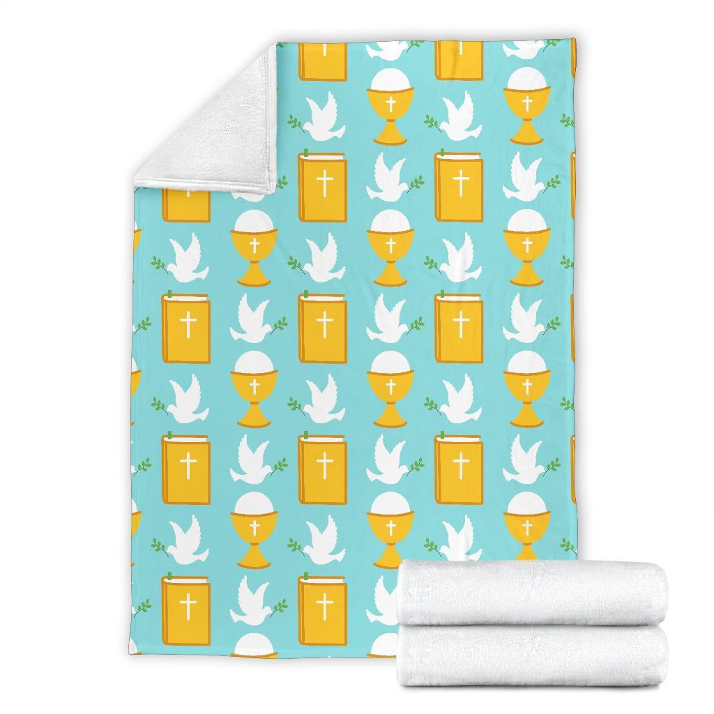 Christian Dove Pattern Print Blanket-grizzshop