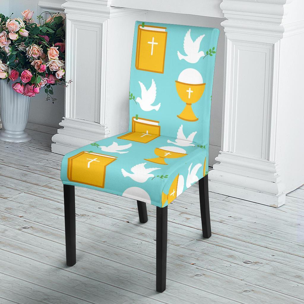 Christian Dove Pattern Print Chair Cover-grizzshop