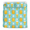 Christian Dove Pattern Print Duvet Cover Bedding Set-grizzshop