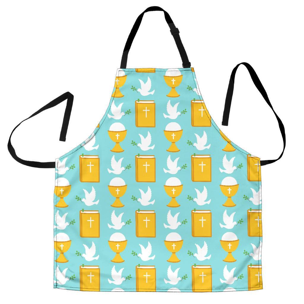 Christian Dove Pattern Print Men's Apron-grizzshop