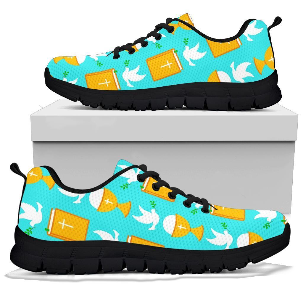 Christian Dove Pattern Print Sneaker Shoes For Men Women-grizzshop