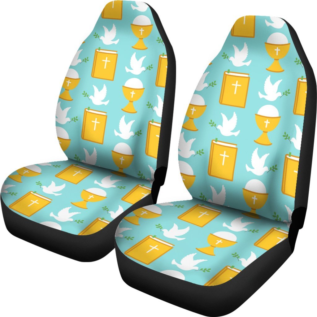 Christian Dove Pattern Print Universal Fit Car Seat Covers-grizzshop