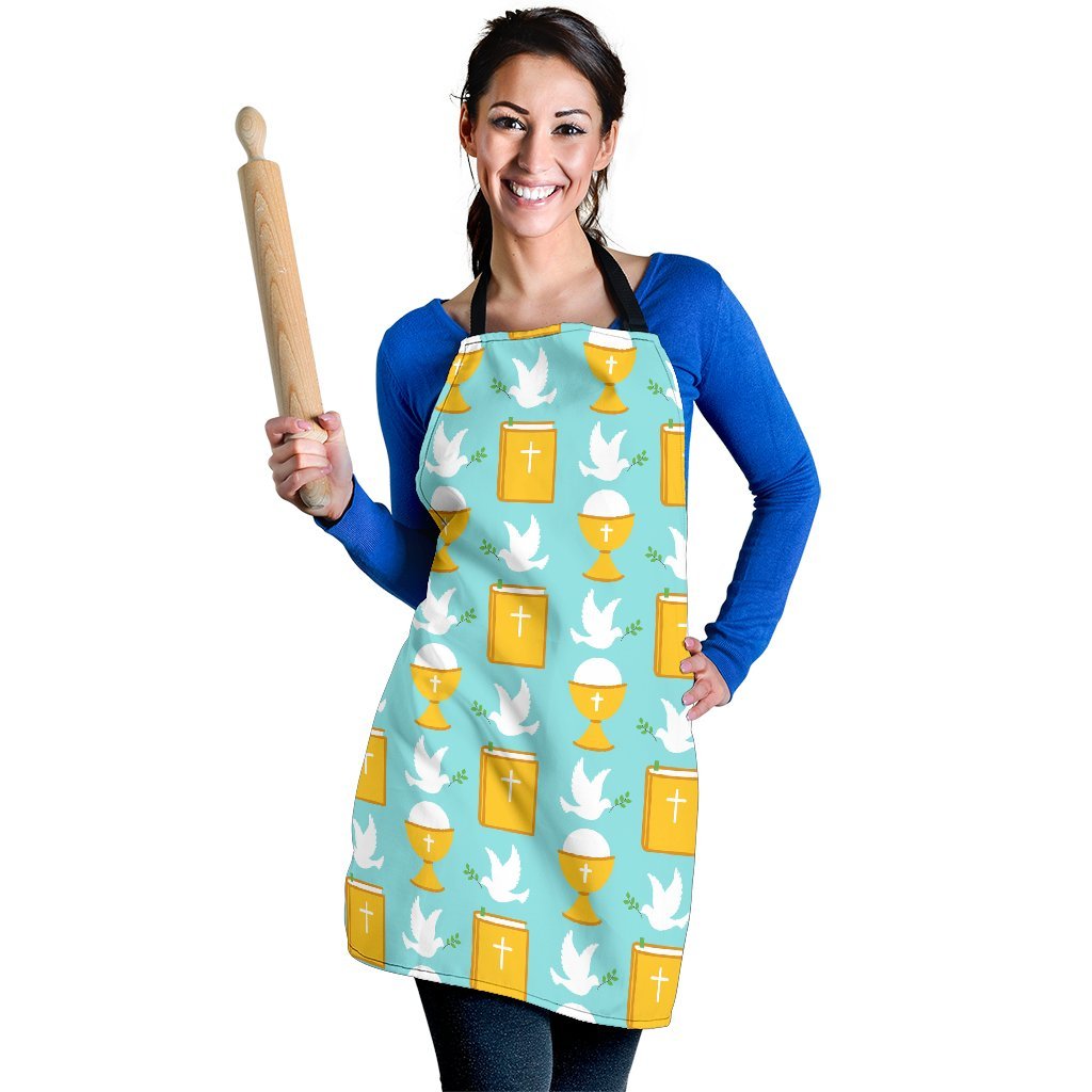 Christian Dove Pattern Print Women's Apron-grizzshop