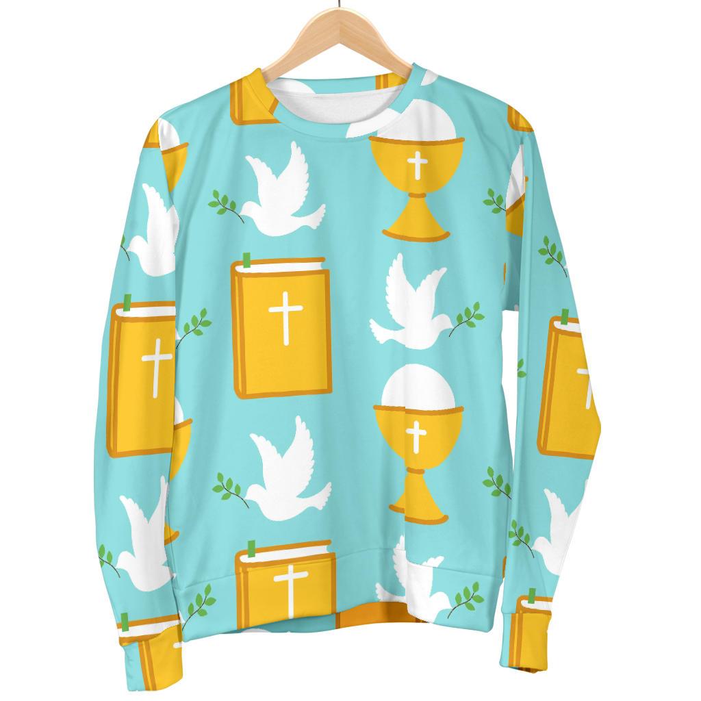 Christian Dove Pattern Print Women's Sweatshirt-grizzshop